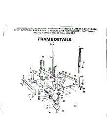 Frame parts for Kenmore Dishwasher 587.712410 (587712410, 587 712410) from AppliancePartsPros.com