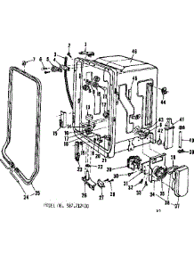 Tub Assembly parts for Kenmore Dishwasher 587.712410 (587712410, 587 712410) from AppliancePartsPros.com