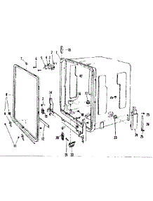Tub Details parts for Kenmore Dishwasher 587.718300 (587718300, 587 718300) from AppliancePartsPros.com