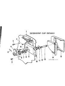 Detergent Cup Details parts for Kenmore Dishwasher 587.721201 (587721201, 587 721201) from AppliancePartsPros.com