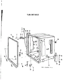Tub Details parts for Kenmore Dishwasher 587.721201 (587721201, 587 721201) from AppliancePartsPros.com