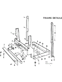Frame Details parts for Kenmore Dishwasher 587.721205 (587721205, 587 721205) from AppliancePartsPros.com