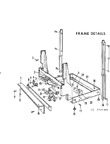 Frame Details parts for Kenmore Dishwasher 587.721305 (587721305, 587 721305) from AppliancePartsPros.com