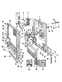 Door Details parts for Kenmore Dishwasher 587.733201 (587733201, 587 733201) from AppliancePartsPros.com