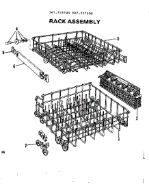Rack Assembly parts for Kenmore Dishwasher 587.735700 (587735700, 587 735700) from AppliancePartsPros.com