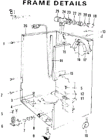 Frame Details parts for Kenmore Dishwasher 587.736310 (587736310, 587 736310) from AppliancePartsPros.com