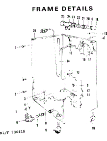 Frame Details parts for Kenmore Dishwasher 587.736410 (587736410, 587 736410) from AppliancePartsPros.com