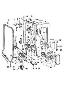 Tub parts for Kenmore Dishwasher 587.736610 (587736610, 587 736610) from AppliancePartsPros.com