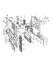 Door parts for Kenmore Dishwasher 587.736611 (587736611, 587 736611) from AppliancePartsPros.com