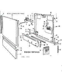 Door Details parts for Kenmore Dishwasher 587.740000 (587740000, 587 740000) from AppliancePartsPros.com