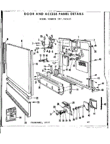 Door & Access Panel Details parts for Kenmore Dishwasher 587.740415 (587740415, 587 740415) from AppliancePartsPros.com