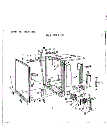 Tub Details parts for Kenmore Dishwasher 587.741206 (587741206, 587 741206) from AppliancePartsPros.com