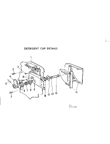 Detergent Cup Details parts for Kenmore Dishwasher 587.741206 (587741206, 587 741206) from AppliancePartsPros.com