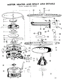 Motor Heater & Spray Arm Details parts for Kenmore Dishwasher 587.750410 (587750410, 587 750410) from AppliancePartsPros.com