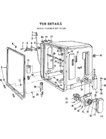 Tub Details parts for Kenmore Dishwasher 587.751200 (587751200, 587 751200) from AppliancePartsPros.com
