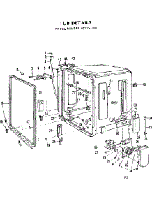 Tub Details parts for Kenmore Dishwasher 587.751203 (587751203, 587 751203) from AppliancePartsPros.com