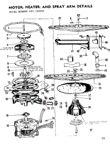 Motor, Heater, & Spray Arm Details parts for Kenmore Dishwasher 587.760000 (587760000, 587 760000) from AppliancePartsPros.com