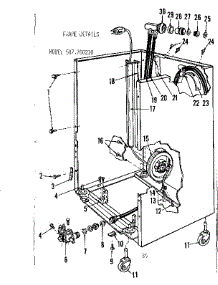 Frame Details parts for Kenmore Dishwasher 587.760210 (587760210, 587 760210) from AppliancePartsPros.com