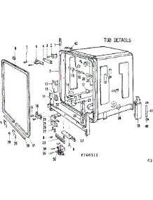 Tub Details parts for Kenmore Dishwasher 587.760312 (587760312, 587 760312) from AppliancePartsPros.com