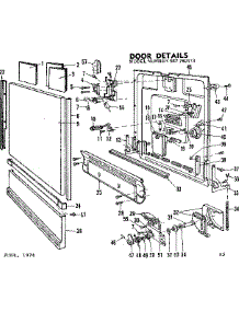 Door Details parts for Kenmore Dishwasher 587.760413 (587760413, 587 760413) from AppliancePartsPros.com