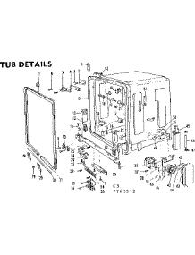 Tub Details parts for Kenmore Dishwasher 587.760512 (587760512, 587 760512) from AppliancePartsPros.com