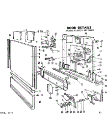 Door Details parts for Kenmore Dishwasher 587.760513 (587760513, 587 760513) from AppliancePartsPros.com