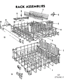 Rack Assemblies parts for Kenmore Dishwasher 587.760612 (587760612, 587 760612) from AppliancePartsPros.com