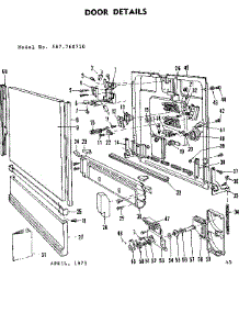 Door Details parts for Kenmore Dishwasher 587.760710 (587760710, 587 760710) from AppliancePartsPros.com