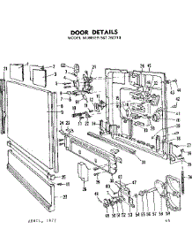 Door Detail parts for Kenmore Dishwasher 587.760714 (587760714, 587 760714) from AppliancePartsPros.com