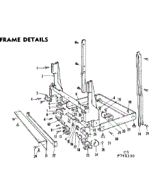 Frame Details parts for Kenmore Dishwasher 587.761100 (587761100, 587 761100) from AppliancePartsPros.com