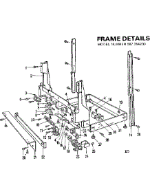 Frame Details parts for Kenmore Dishwasher 587.764200 (587764200, 587 764200) from AppliancePartsPros.com