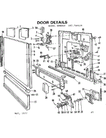 Door Details parts for Kenmore Dishwasher 587.764410 (587764410, 587 764410) from AppliancePartsPros.com