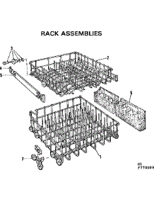 Rack Assemblies parts for Kenmore Dishwasher 587.770000 (587770000, 587 770000) from AppliancePartsPros.com