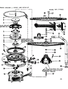 Motor Heater & Spray Arm Details parts for Kenmore Dishwasher 587.770001 (587770001, 587 770001) from AppliancePartsPros.com