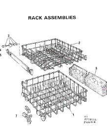 Rack Assemblies parts for Kenmore Dishwasher 587.770513 (587770513, 587 770513) from AppliancePartsPros.com