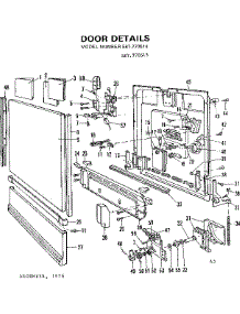 Door Details parts for Kenmore Dishwasher 587.770514 (587770514, 587 770514) from AppliancePartsPros.com