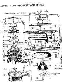 Motor, Heater, & Spray Arm Details parts for Kenmore Dishwasher 587.770810 (587770810, 587 770810) from AppliancePartsPros.com