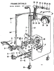 Frame Details parts for Kenmore Dishwasher 587.770810 (587770810, 587 770810) from AppliancePartsPros.com