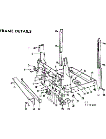 Frame Details parts for Kenmore Dishwasher 587.771201 (587771201, 587 771201) from AppliancePartsPros.com