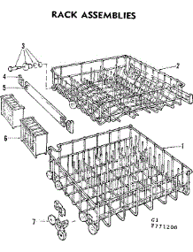 Rack Assemblies parts for Kenmore Dishwasher 587.771201 (587771201, 587 771201) from AppliancePartsPros.com