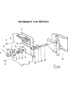 Detergent Cup Details parts for Kenmore Dishwasher 587.771304 (587771304, 587 771304) from AppliancePartsPros.com