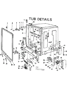 Tub Details parts for Kenmore Dishwasher 587.771510 (587771510, 587 771510) from AppliancePartsPros.com