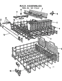 Rack Assemblies parts for Kenmore Dishwasher 587.771610 (587771610, 587 771610) from AppliancePartsPros.com