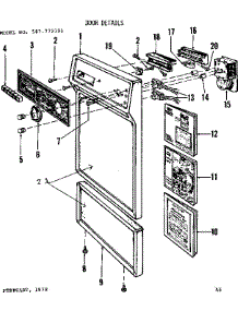 Door Details parts for Kenmore Dishwasher 587.772301 (587772301, 587 772301) from AppliancePartsPros.com