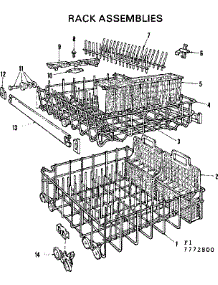 Rack Assemblies parts for Kenmore Dishwasher 587.772800 (587772800, 587 772800) from AppliancePartsPros.com