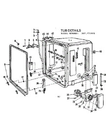 Tub Details parts for Kenmore Dishwasher 587.772800 (587772800, 587 772800) from AppliancePartsPros.com