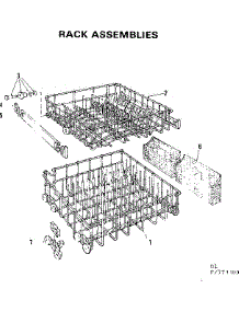Rack Assemblies parts for Kenmore Dishwasher 587.773300 (587773300, 587 773300) from AppliancePartsPros.com