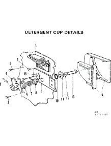 Detergent Cup Details parts for Kenmore Dishwasher 587.773300 (587773300, 587 773300) from AppliancePartsPros.com