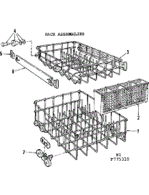 Rack Assemblies parts for Kenmore Dishwasher 587.775310 (587775310, 587 775310) from AppliancePartsPros.com