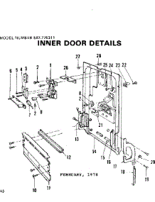 Inner Door Details parts for Kenmore Dishwasher 587.775311 (587775311, 587 775311) from AppliancePartsPros.com
